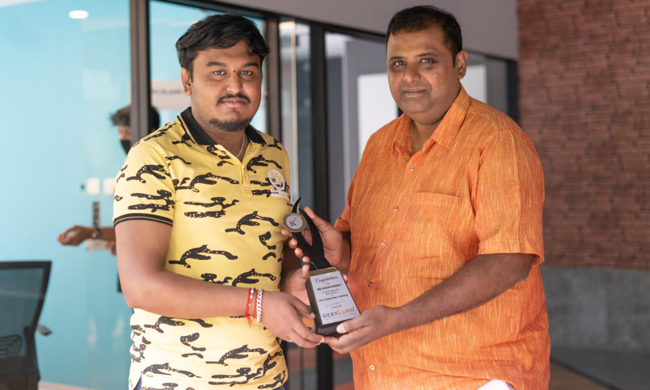Award Felicitation to Mr. Sashi kiran by Management